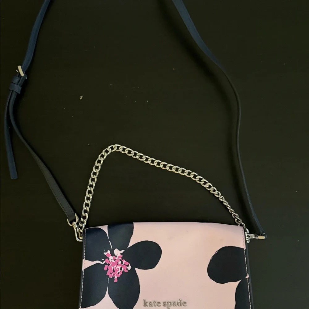 KATE SPADE PINK FLORAL CONVERTIBLE CROSSBODY - Picture 3 of 5